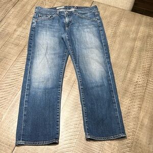 AG Adriano Goldschmied Tomboy Crop Relaxed Straight Crop Jeans Size 29 EUC